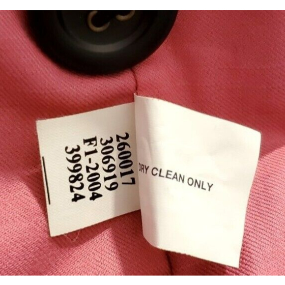 Gap Womens Gray Tweed Wool Blend Blazer Pink Accent Stitched Jacket Sz M EUC - Picture 9 of 10